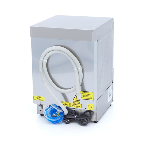 Maxima Gastro Gläserspülermaschine - 35 x 35 cm - mit Abfluss-, Spülenhilfe- und Seifenpumpen - Digital Anzeige - 230 V