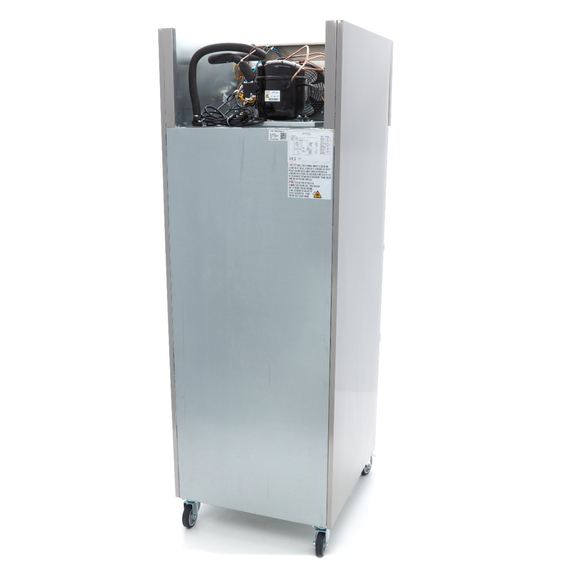 Maxima Gastro Kühlschrank - 600 l - 3 Einstellbare Regale (2/1 GN) - Rostfreier Stahl - mit Glastür