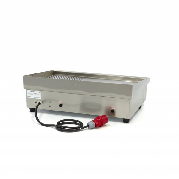 Maxima Gastro Grillplatte - Halb Gerillt - 73 cm - inkl. Tropfschale - 400 V
