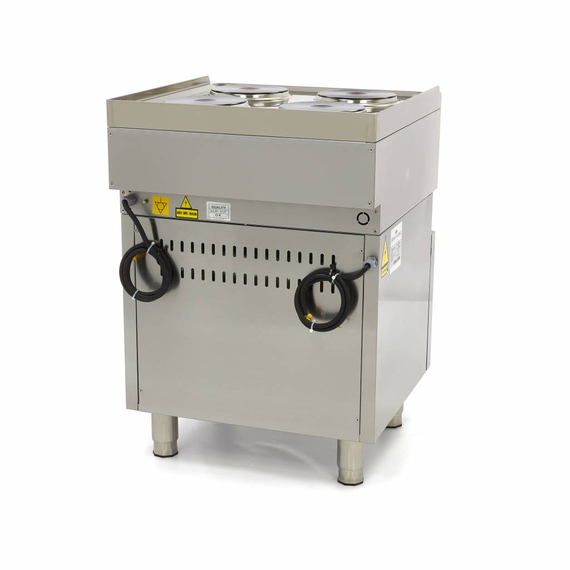 Maxima Commercial Klasse Gastro Kochplatte - Elektrisch - 600 x 600 mm tief - 4 Brenner - mit Ofen - 10000 Watt