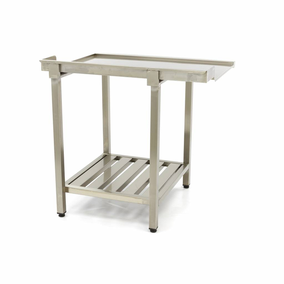 Maxima Gastro Geschirrspültisch - 70 x 75 cm - rechts - mit Backsplash und Lagerregal