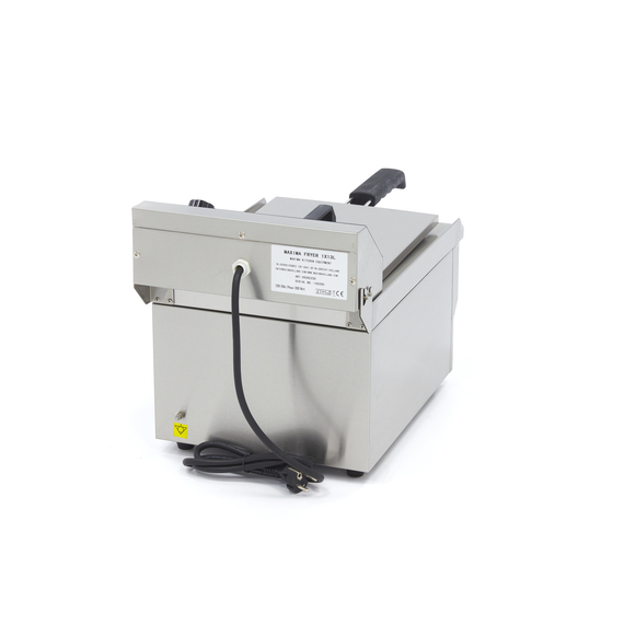 Maxima Gastro Fritteuse - 13 l - 1 Korb - mit Ablasshahn