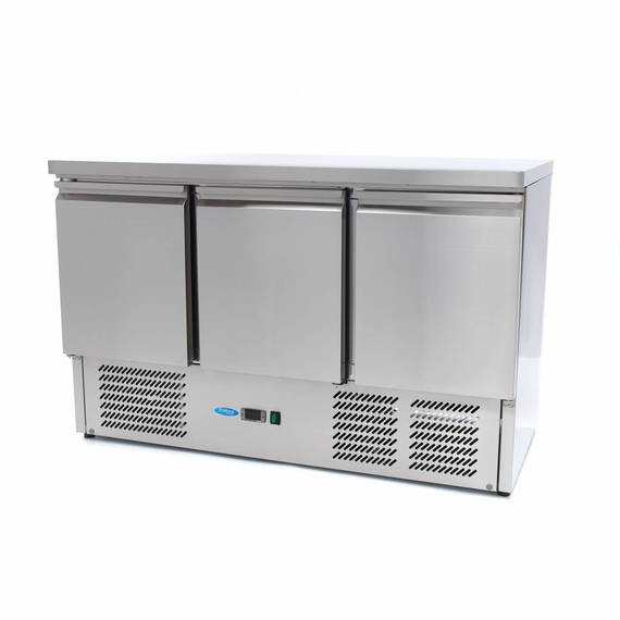 Maxima Gastro Kühltisch - 137 cm - 3 Türen