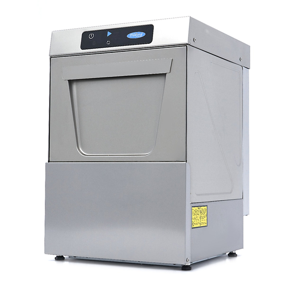 Maxima Gastro Gläserspülermaschine - 35 x 35 cm - mit Abfluss-, Spülenhilfe- und Seifenpumpen - Digital Anzeige - 230 V