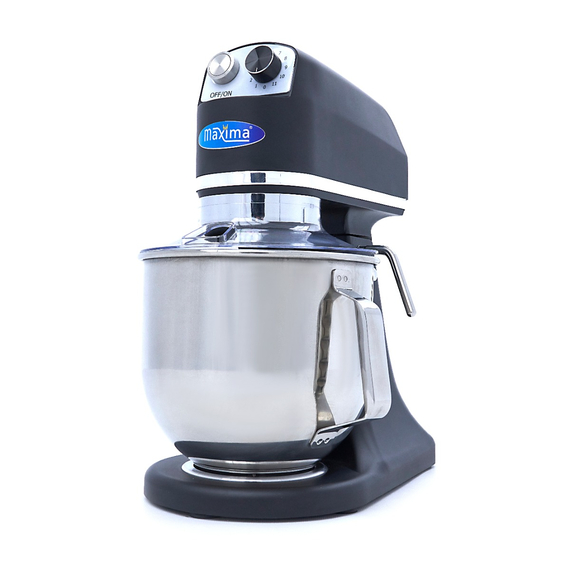 Maxima Gastro Planetenmischer - 7 l - Bis zu 2 kg Teig - Schwarz Matt