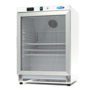 Maxima Gastro Kühlschrank - 200 l - Weiß - mit Glastür