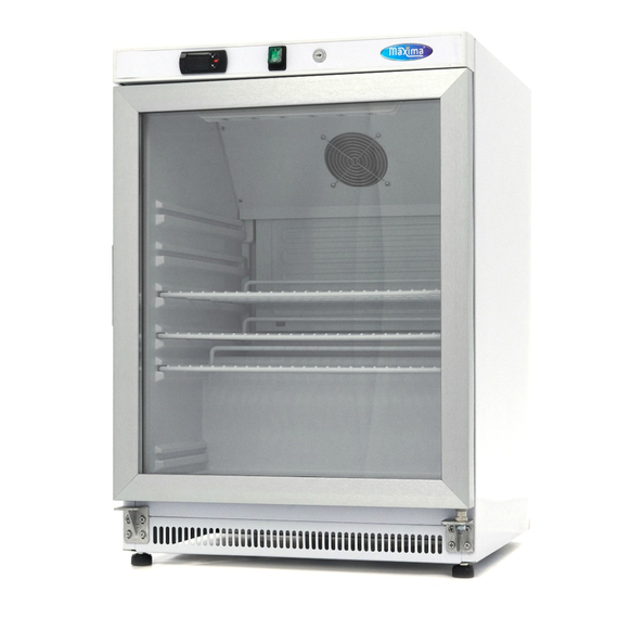 Maxima Gastro Kühlschrank - 200 l - Weiß - mit Glastür