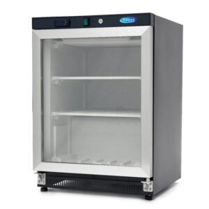 Maxima Gastro Gefrierschrank - 200 l - Schwarz - mit Glastür