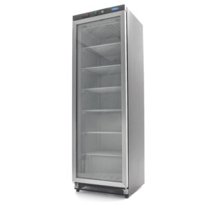 Maxima Gastro Gefrierschrank - 400 l - Schwarz - mit Glastür