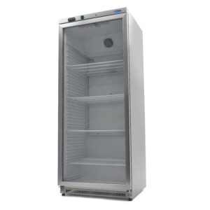 Maxima Gastro Kühlschrank - 600 l - Rostfreier Stahl - mit Glastür
