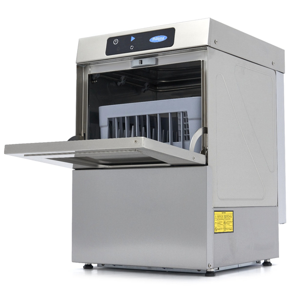 Maxima Gastro Gläserspülermaschine - 35 x 35 cm - mit Abfluss-, Spülenhilfe- und Seifenpumpen - Digital Anzeige - 230 V