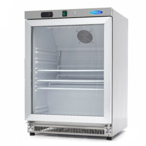 Maxima Gastro Kühlschrank - 200 l - Rostfreier Stahl - mit Glastür