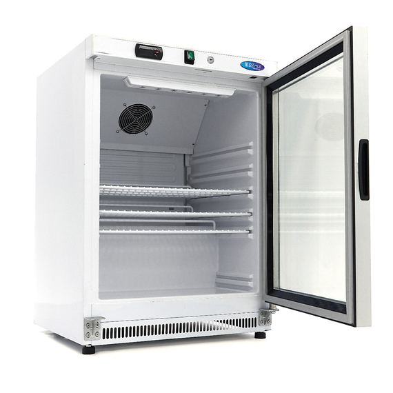 Maxima Gastro Kühlschrank - 200 l - Weiß - mit Glastür