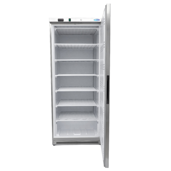 Maxima Gastro Gefrierschrank - 600 l - 6 Feste Regale - Rostfreier Stahl
