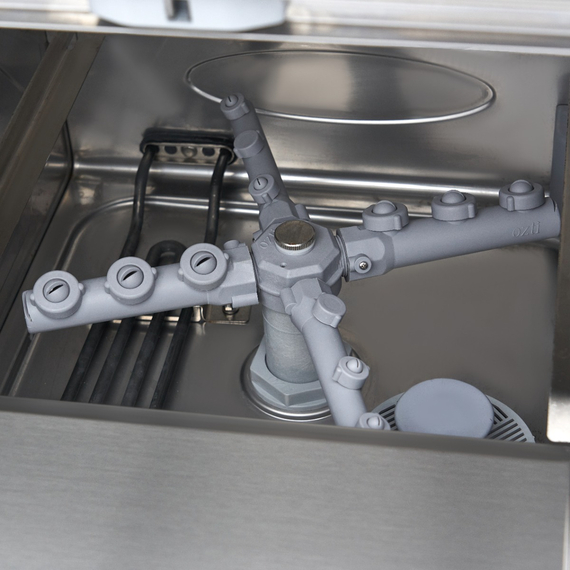 Maxima Gastro Gläserspülermaschine - 35 x 35 cm - mit Abfluss-, Spülenhilfe- und Seifenpumpen - Digital Anzeige - 230 V