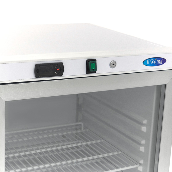 Maxima Gastro Kühlschrank - 200 l - Weiß - mit Glastür