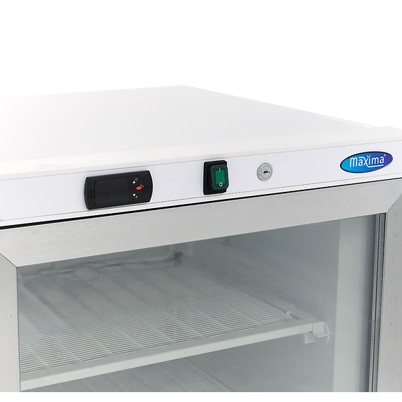 Maxima Gastro Gefrierschrank - 200 l - Weiß - mit Glastür