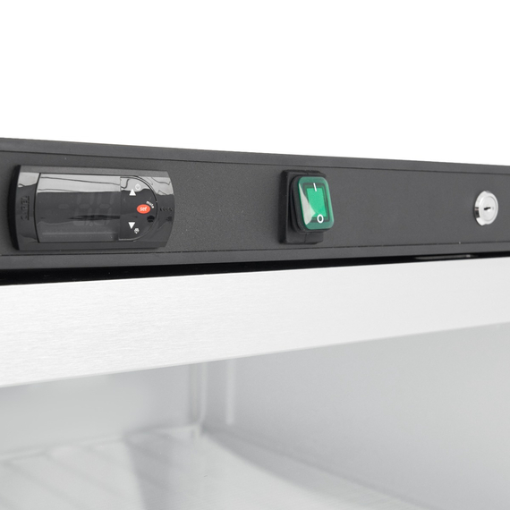 Maxima Gastro Gefrierschrank - 600 l - Schwarz - mit Glastür