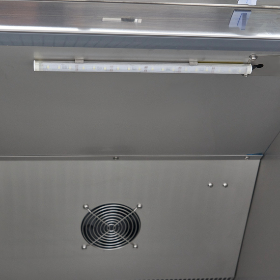 Maxima Gastro Gefrierschrank - 600 l - 3 Einstellbare Regale (2/1 GN) - Rostfreier Stahl - mit Glastür