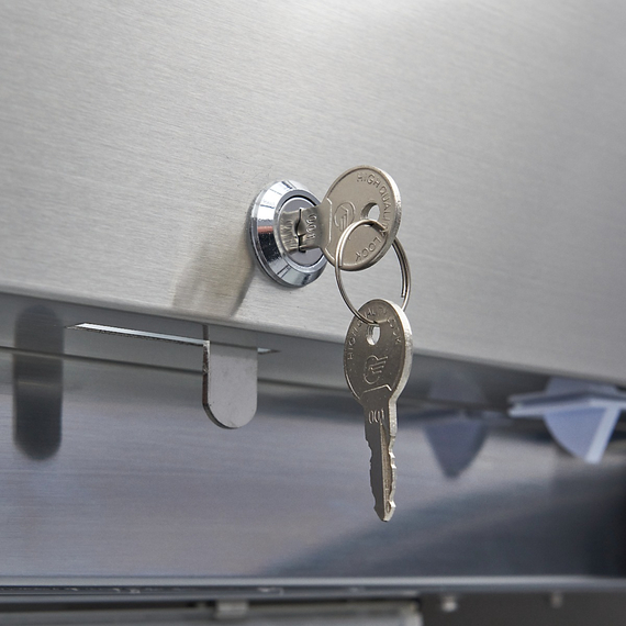 Maxima Gastro Kühlschrank - 600 l - 3 Einstellbare Regale (2/1 GN) - Rostfreier Stahl - mit Glastür