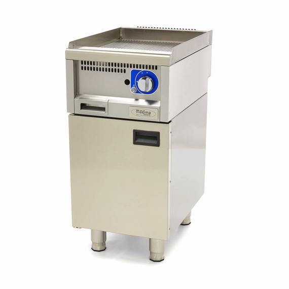 Maxima Gastro Grillplatte - Gerillt - Einzeleinheit - 60 cm Tief - Gas