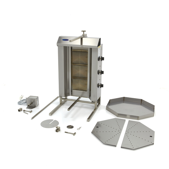 Maxima Gastro Dönergrill - 3 Brenner - 30 kg Fleisch - Gas