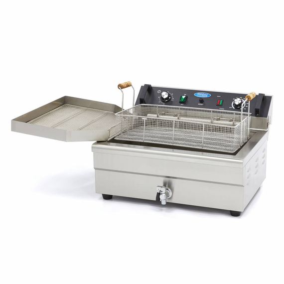 Maxima Gastro Fritteuse - 20 l - 1 Korb - mit Ablasshahn