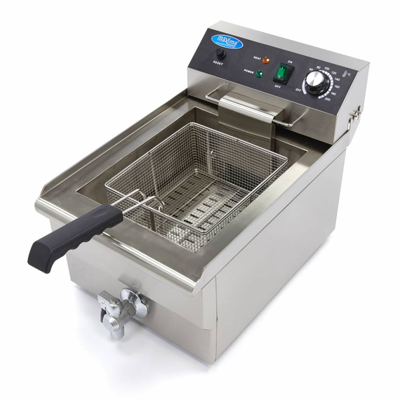Maxima Gastro Fritteuse - 16 l - 1 Korb - mit Ablasshahn