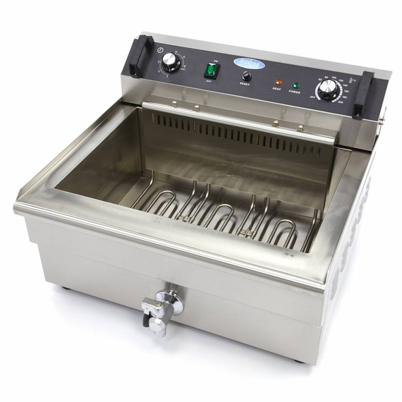 Maxima Gastro Fritteuse - 30 l - 1 Korb - mit Ablasshahn