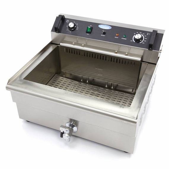 Maxima Gastro Fritteuse - 30 l - 1 Korb - mit Ablasshahn