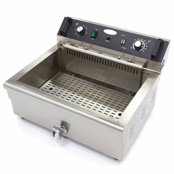 Maxima Gastro Fritteuse - 20 l - 1 Korb - mit Ablasshahn