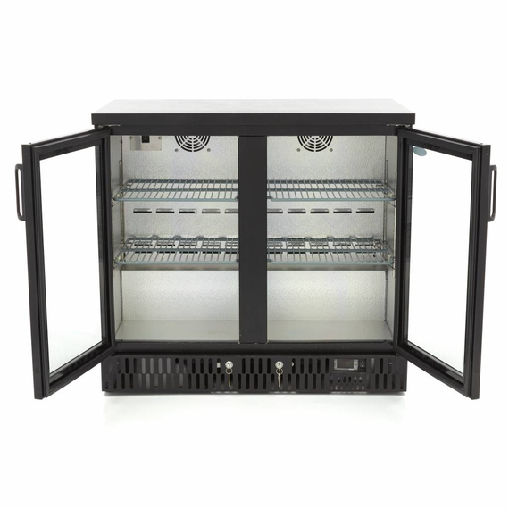 Maxima Gastro Getränke Kühlschrank - 2 Scharnier -Türen - 4 verstellbare Regale