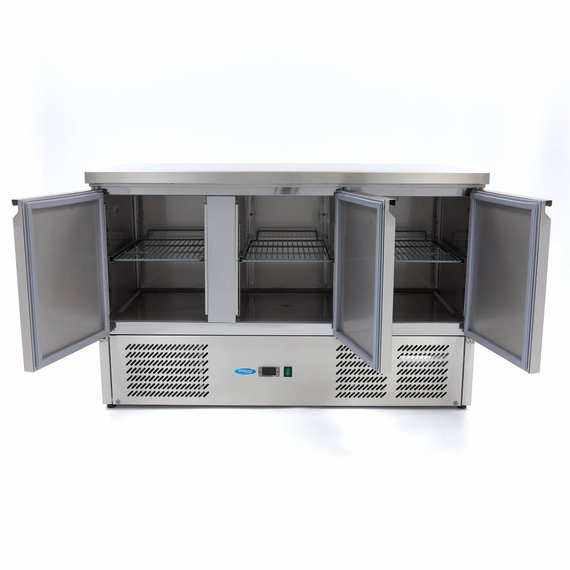 Maxima Gastro Kühltisch - 137 cm - 3 Türen