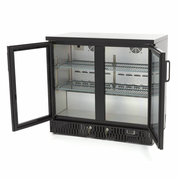 Maxima Gastro Getränke Kühlschrank - 2 Scharnier -Türen - 4 verstellbare Regale