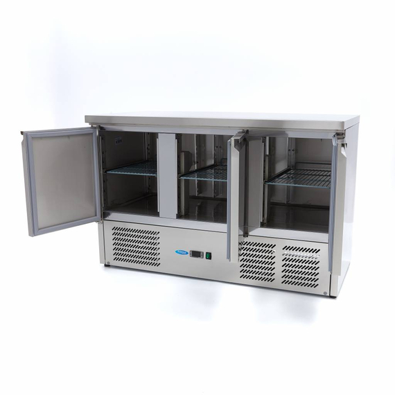 Maxima Gastro Kühltisch - 137 cm - 3 Türen