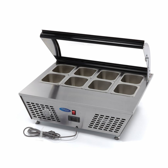 Maxima Gastro Saladette - 67 l - inkl. 8 x 1/6 GN - Tischplatte