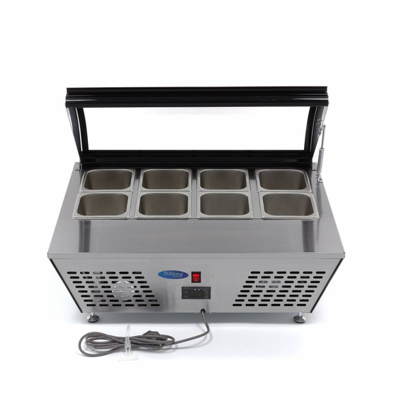 Maxima Gastro Saladette - 67 l - inkl. 8 x 1/6 GN - Tischplatte