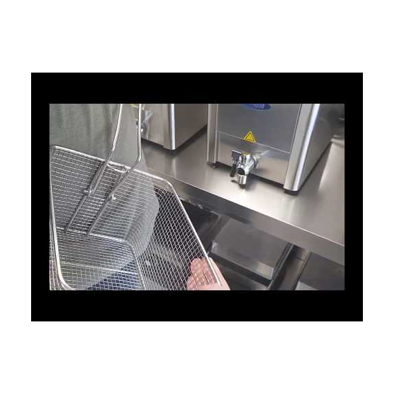 Maxima Gastro Fritteuse - 2 x 16 l - 2 Körbe - mit Ablasshahn