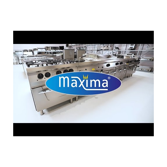 Maxima Gastro Heavy Duty Grillplatte - Gerilltes Chrom - Einzeleinheit - 70 cm Tief - Gas