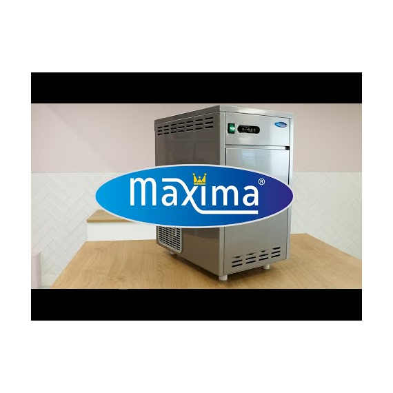 Maxima Gastro Eiswürfelmaschine - 30 kg/Tag - Zerkleinert/Flocken - Wasser Gekühlt