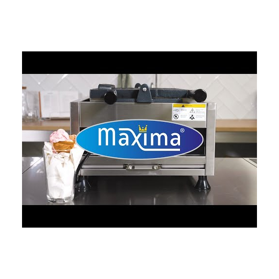 Maxima Gastro Waffelmacher - 5 Taiyaki / Fischformen - Rotierbar - Digital